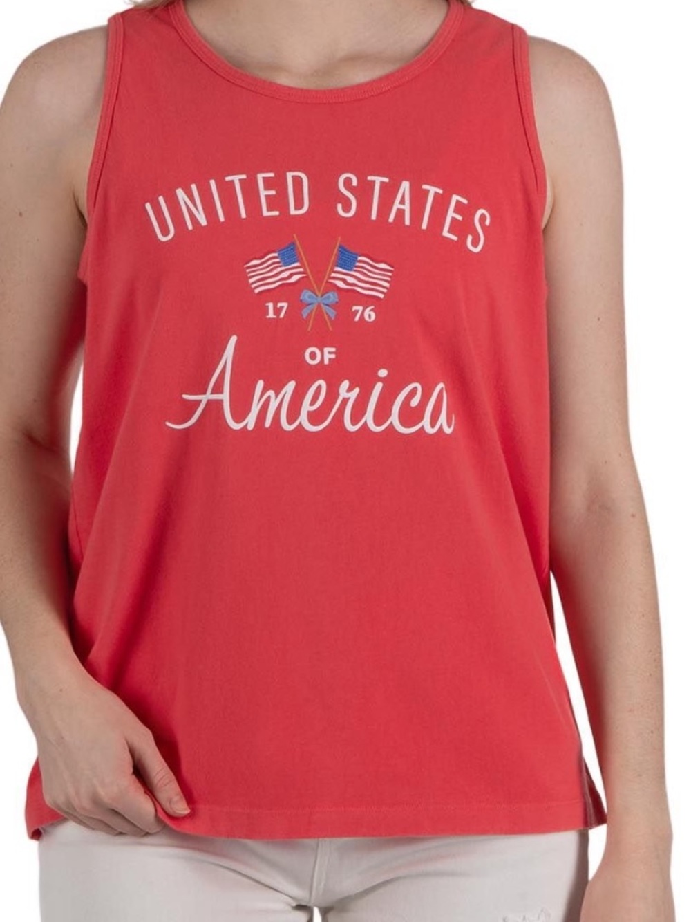 Mighty Fine Red 'United States of America' Graphic Tank Top